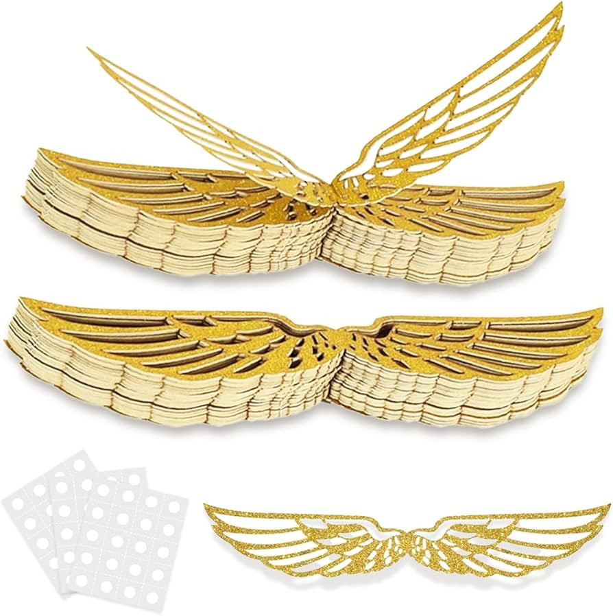 50 Stück Schokolade Flügel Party Wings Dekor Zauberer Kuchen Deko Cupcake Topper Schokolade Dek... | Amazon (DE)