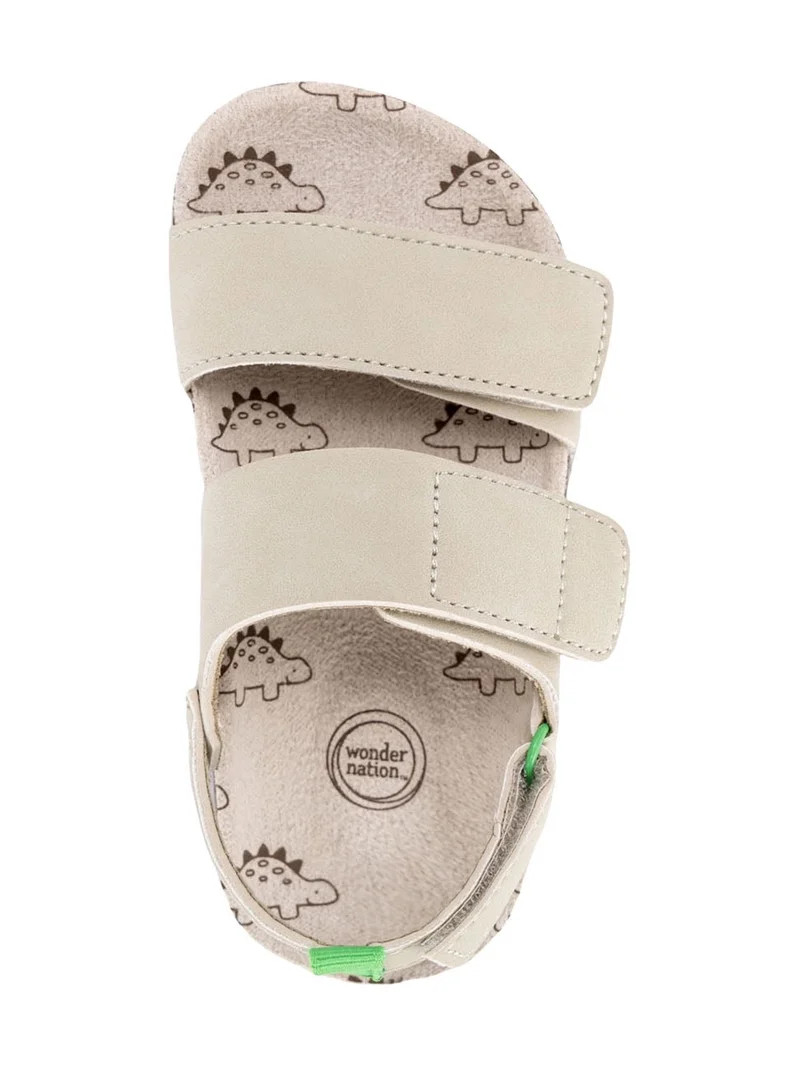 Wonder Nation Toddler Boys Two Strap Footbed Sandals | Walmart (US)