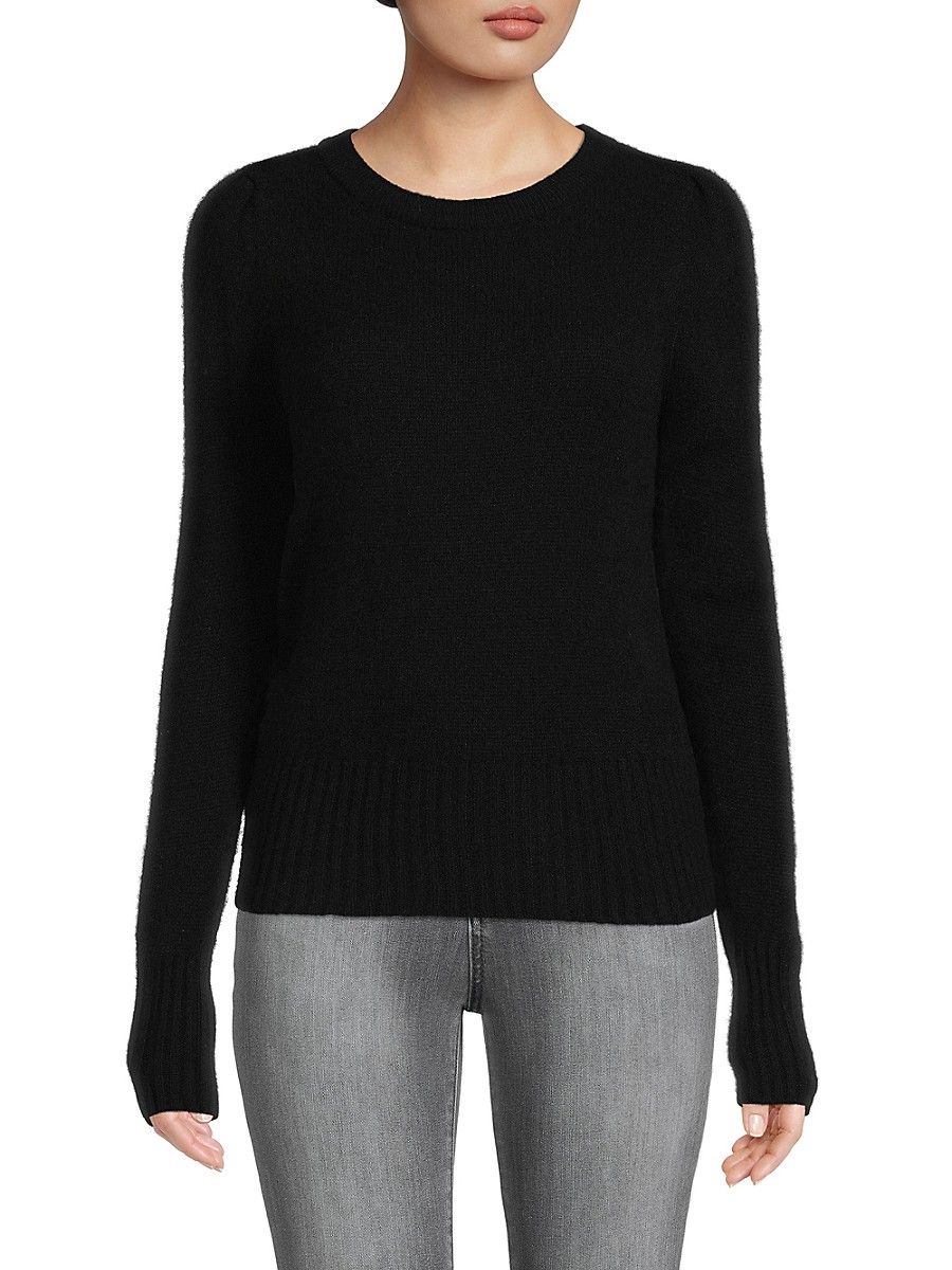Saks Fifth Avenue Women's Puff Sleeve Crewneck Cashmere Sweater - Black - Size XS | Saks Fifth Avenue OFF 5TH