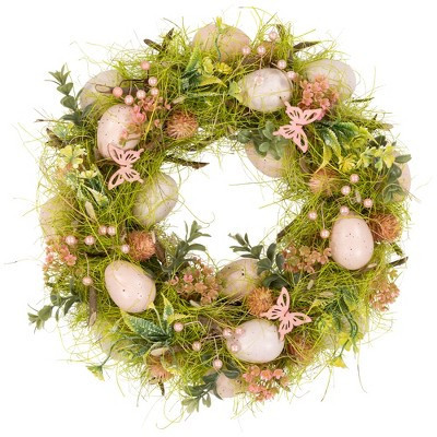 Northlight Easter Eggs with Butterflies Small Artificial Spring Wreath - 13" | Target