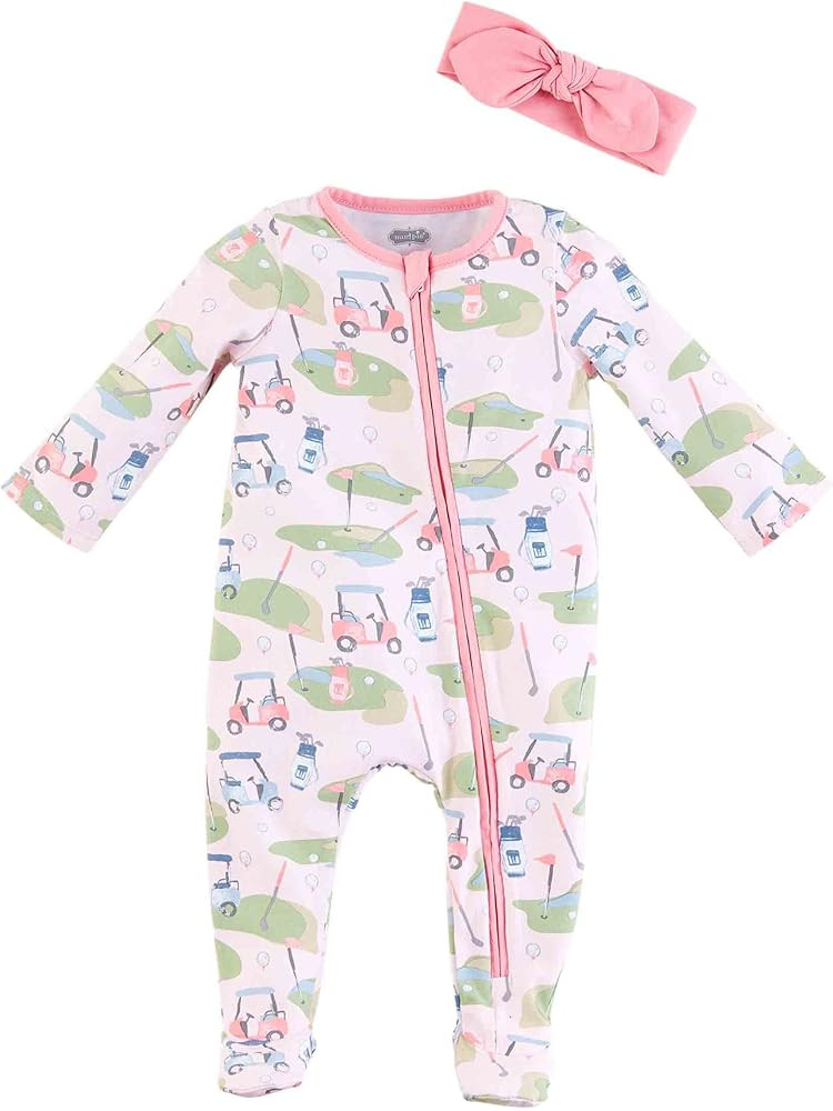 Mud Pie Baby Girl Sleeper & Headband Set | Amazon (US)