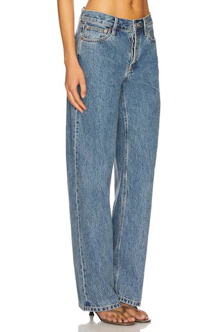 Still Here Everyday Straight Leg Jeans in Classic Blue from Revolve.com | Revolve Clothing (Global)