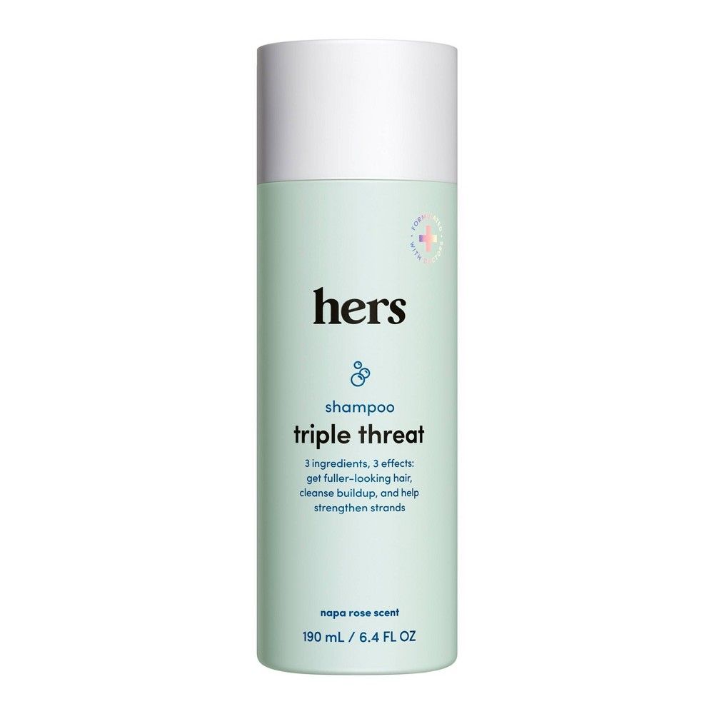 hers Triple Threat Shampoo Thickening & Moisturizing Hair Defense Shampoo - 6.4 fl oz | Target