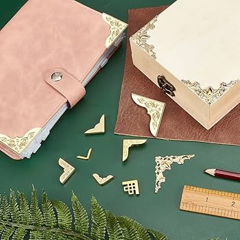 PH PandaHall 160pcs Golden Corner Protector 8 Styles Iron Triangle Book Corners Guard Edge Cover ... | Amazon (US)