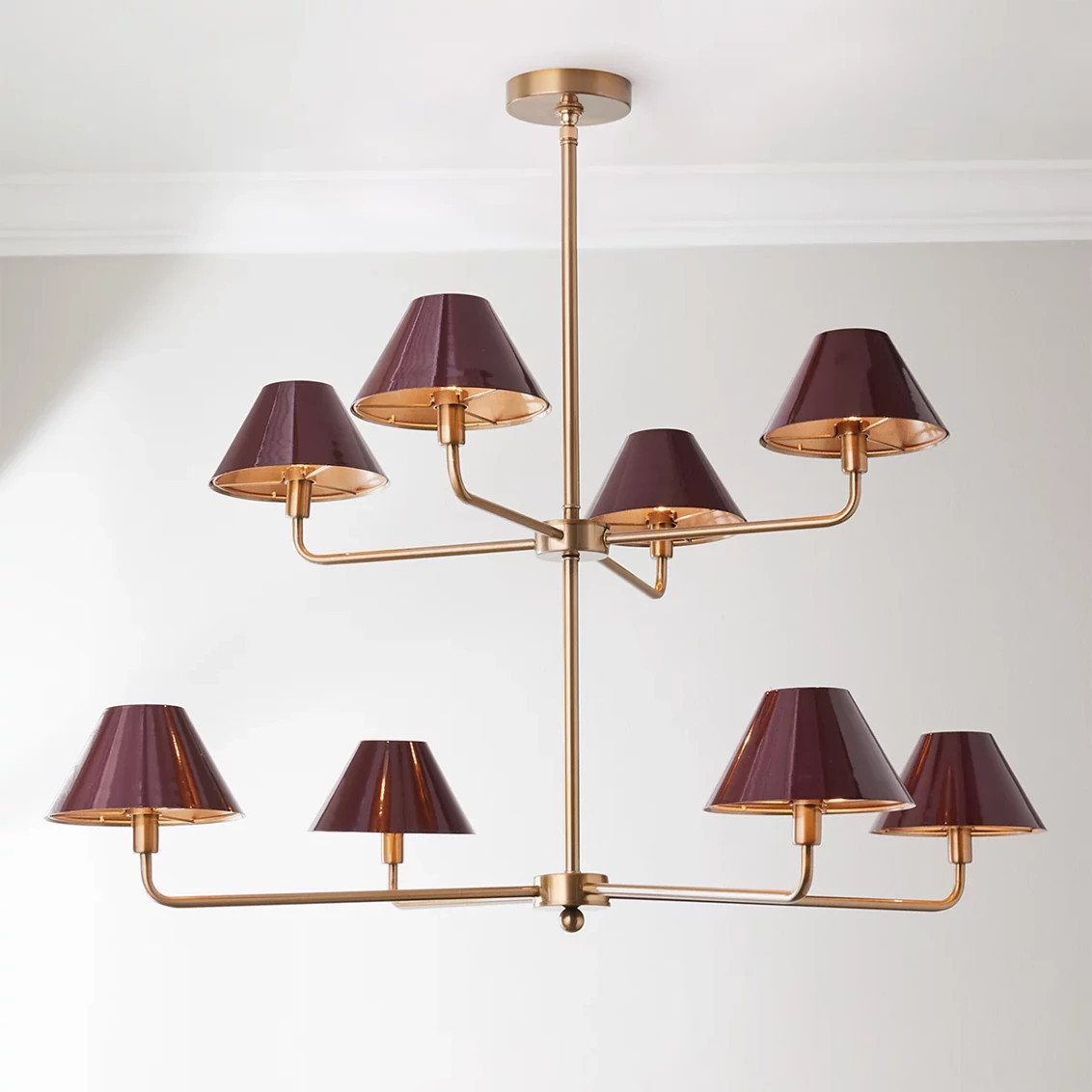 Chris Loves Julia Edie Two-Tier Chandelier - 8 Light | Shades of Light