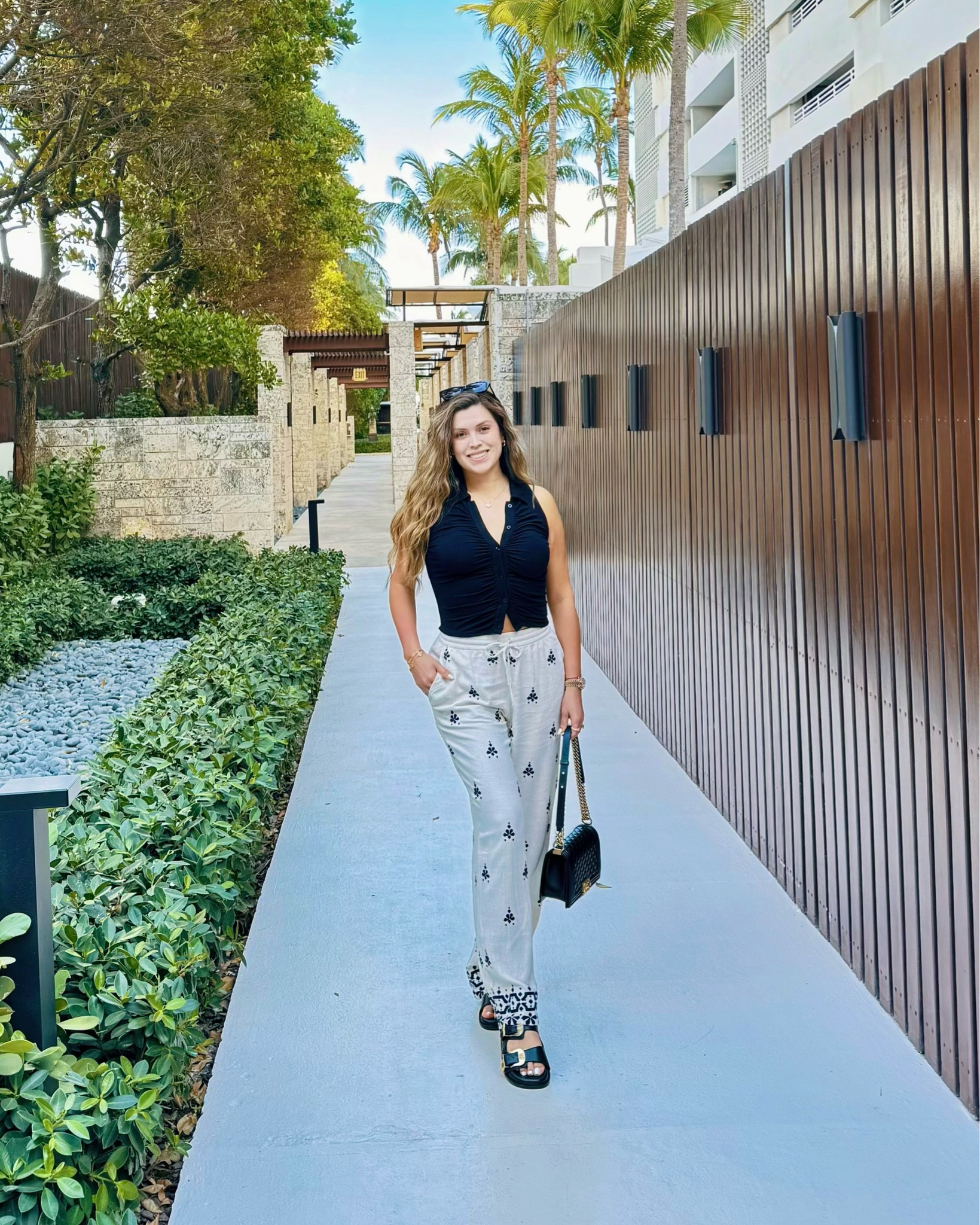 Summer vacation outfit 
Buckled sandals are always so cute 
Linen pants 
Anine Bing 

#LTKSaleAlert #LTKTravel #LTKShoeCrush