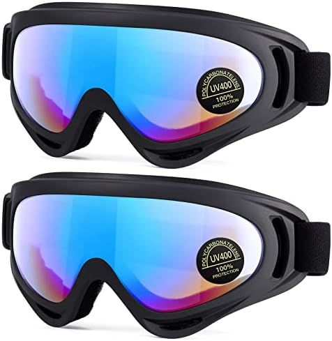 MAMBAOUT 2-Pack Snow Ski Goggles, Snowboard Goggles for Men, Women, Youth, Kids, Boys or Girls | Amazon (US)