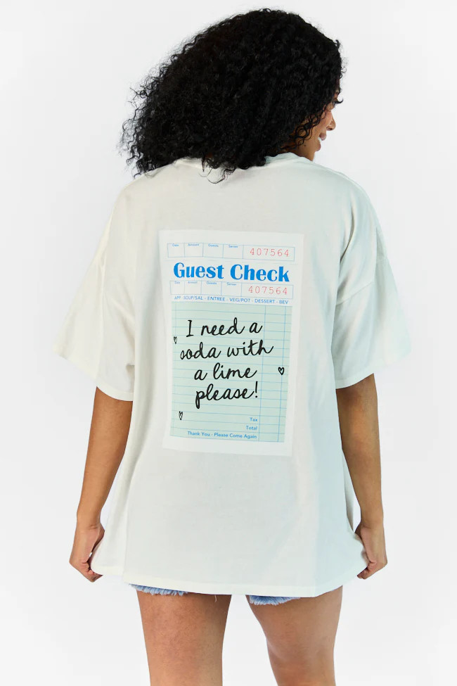 Diet Soda Off White Hyfve Oversized Graphic Tee | Pink Lily