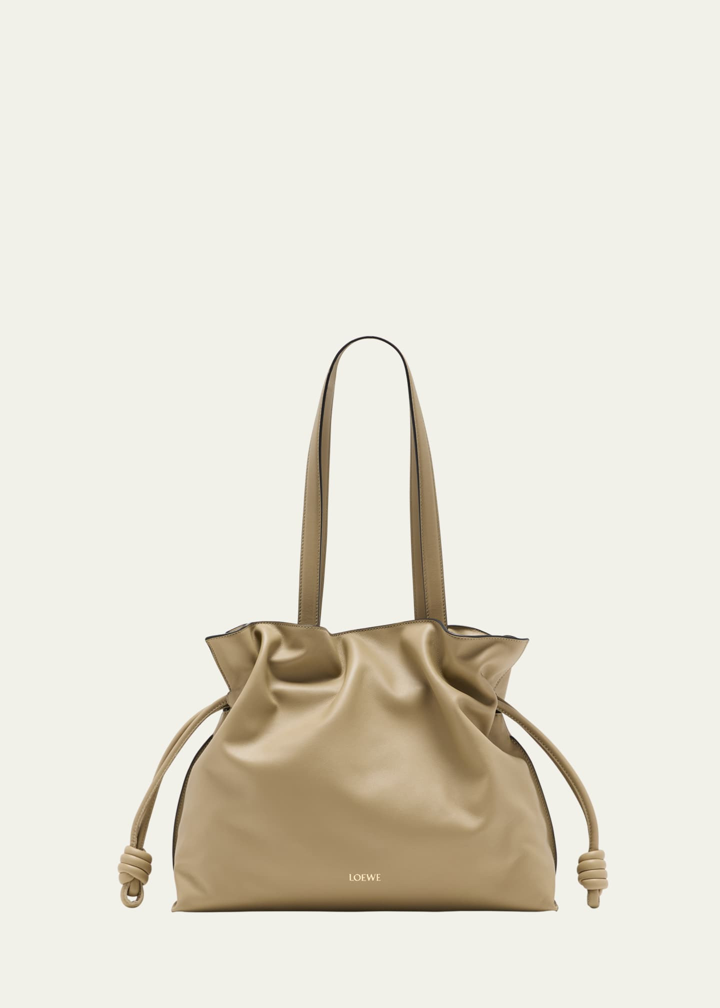 LOEWE Flamenco Large Clutch Bag in Napa Leather with Golden Foil Anagram | Bergdorf Goodman
