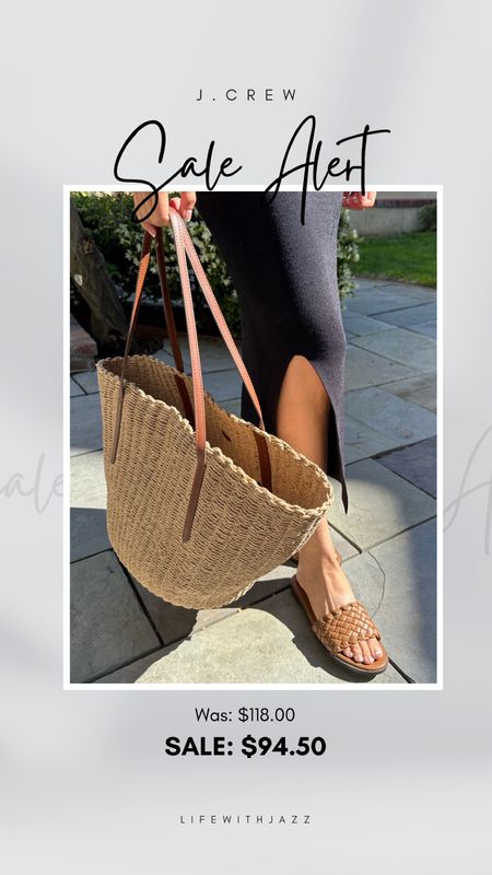 This beautiful straw tote is on sale at J.Crew! 

- Under $100 
- Available in several strap color combinations
- Perfect for a beach vacation or the farmers market
- Sweater dress I’m wearing is also on sale for under $75 

Sale alert  / under $100 / straw tote / woven tote / sandals / beach vacation / farmers market / spring style

#LTKsalealert #LTKfindsunder100