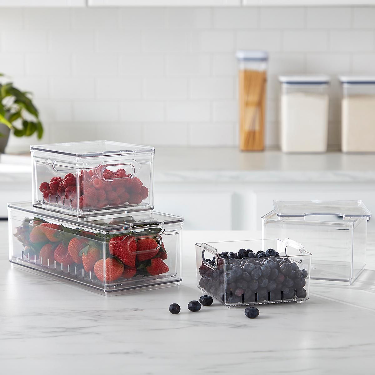 THE HOME EDIT Large Berry Bin Clear | The Container Store
