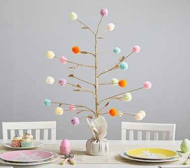 Glitter Pom-Pom Tree Decor | Pottery Barn Kids