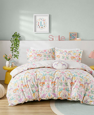 Intelligent Design Lulu Floral Reversible 3-Pc. Duvet Cover Set, Twin | Macy's