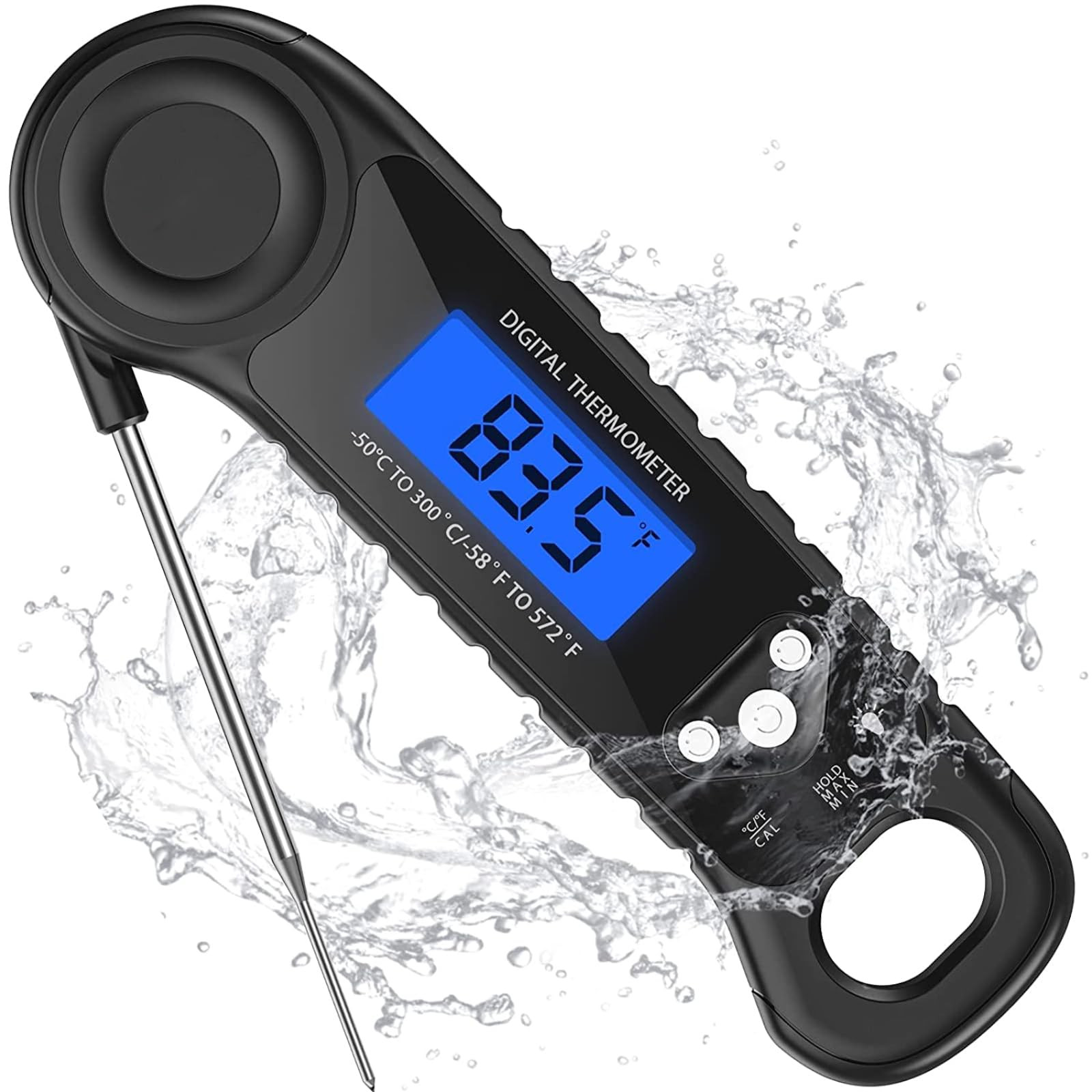 Meat Thermometer Digital, Instant Read Food Thermometer - Waterproof w/Backlight for Cooking Deep... | Amazon (US)