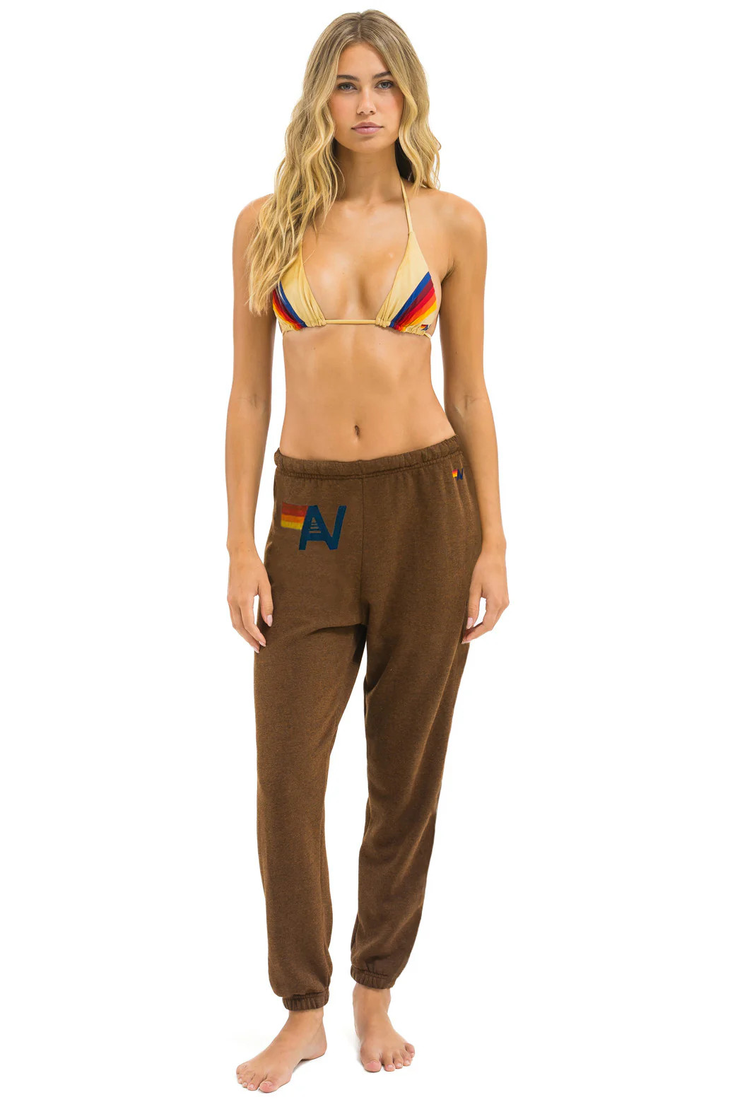 LOGO SWEATPANTS - CHOCOLATE | Aviator Nation