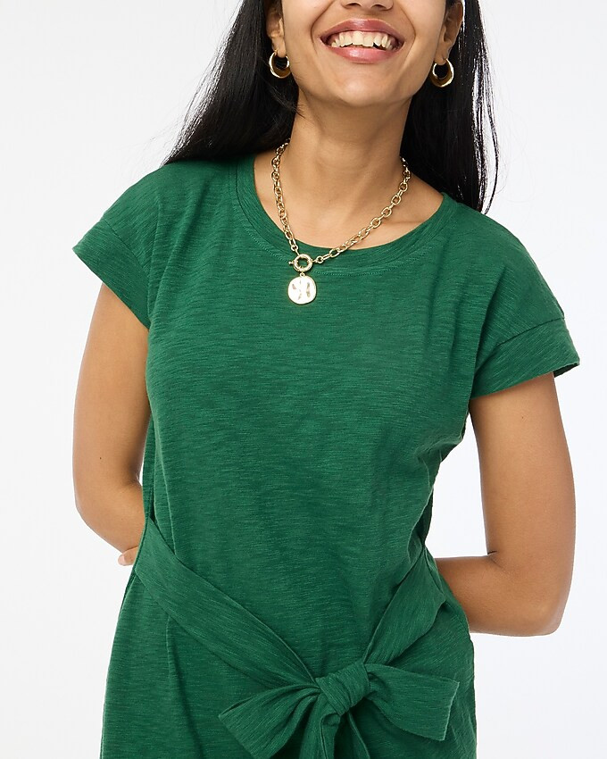 Short-sleeve tie-waist T-shirt dress | J.Crew Factory