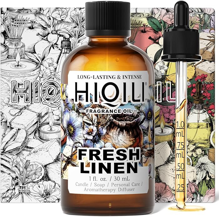 HIQILI Fresh Linen Fragrance Oil for Candle & Room Spray Making, Add to Dryer Balls, Freshie Scen... | Amazon (US)