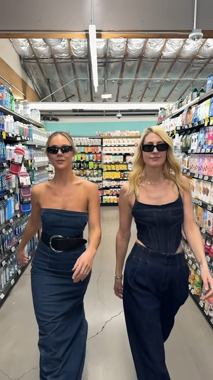 Versatile chic denim outfits that have become a closet staple! From day to night, dress them up with dark sunglasses and a belt. Perfect for when you're on the go or ready to hit the town with your bestie. Both wearing size small 

#LTKVideo #LTKU #LTKworkwear