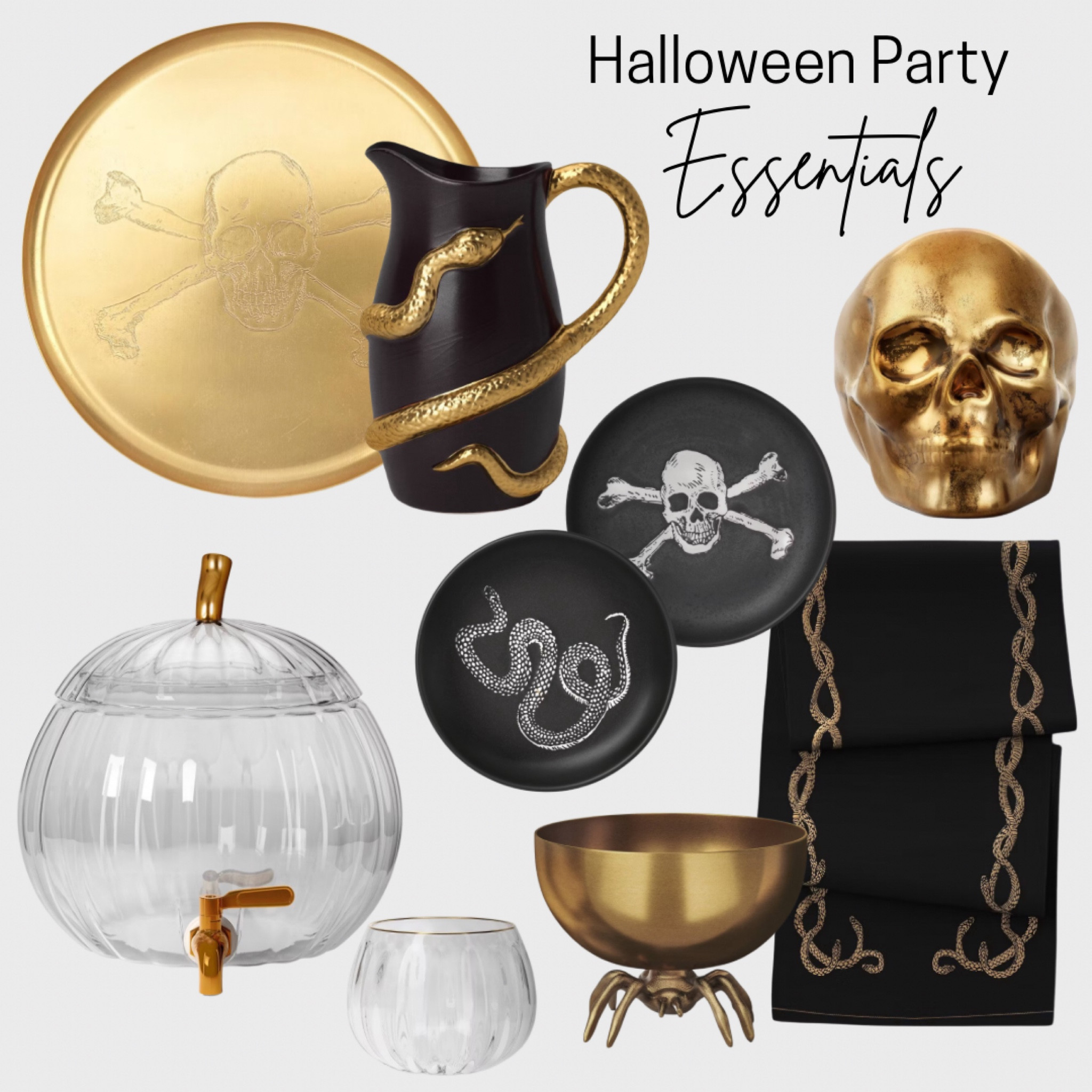 Halloween Party Essentials! Punch bowl, drink dispenser, table runner, ceramic plates, candy bowl, winter holder, platter, glassware
#halloween #halloweenparty #halloweentablewear #halloweendecor #halloweendishes

#LTKHome #LTKSeasonal #LTKHalloween
