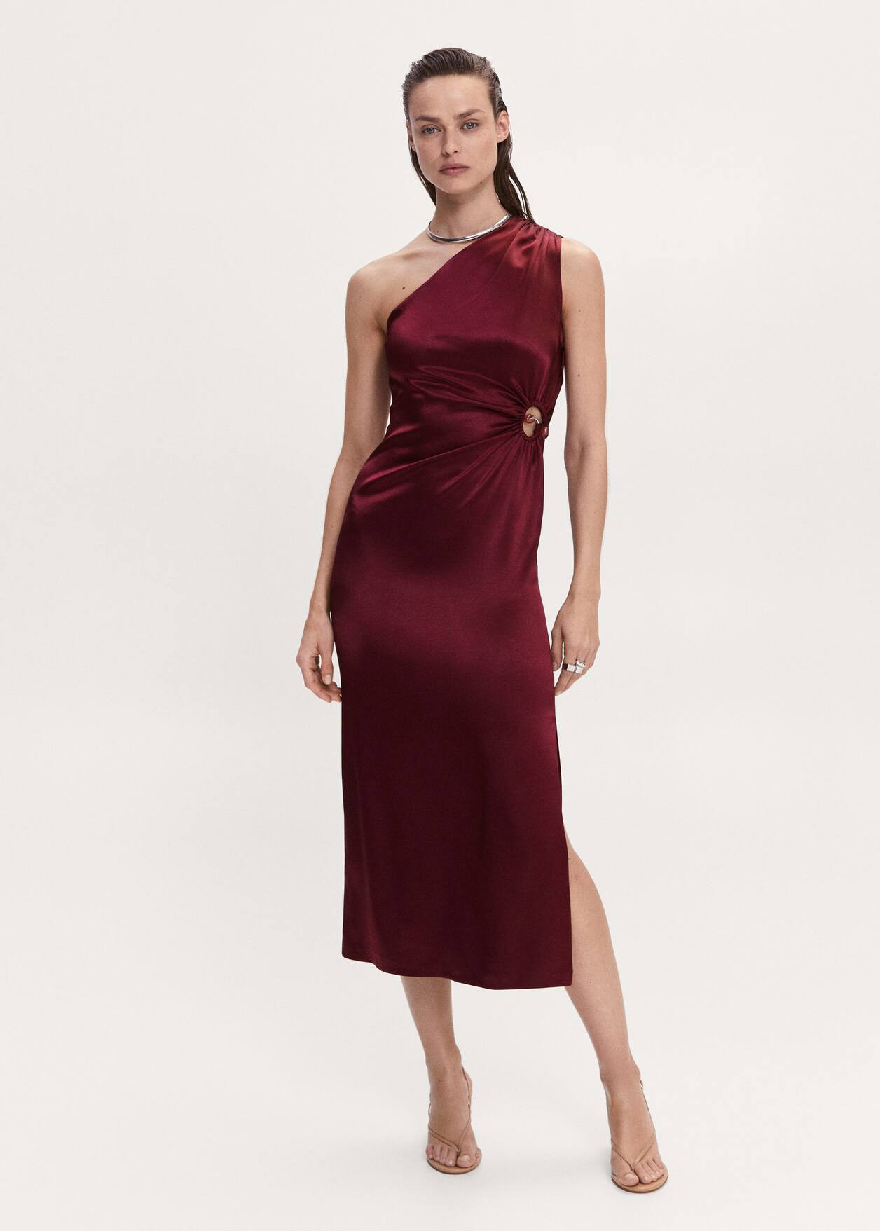 Straps heel leather sandals | MANGO (US)