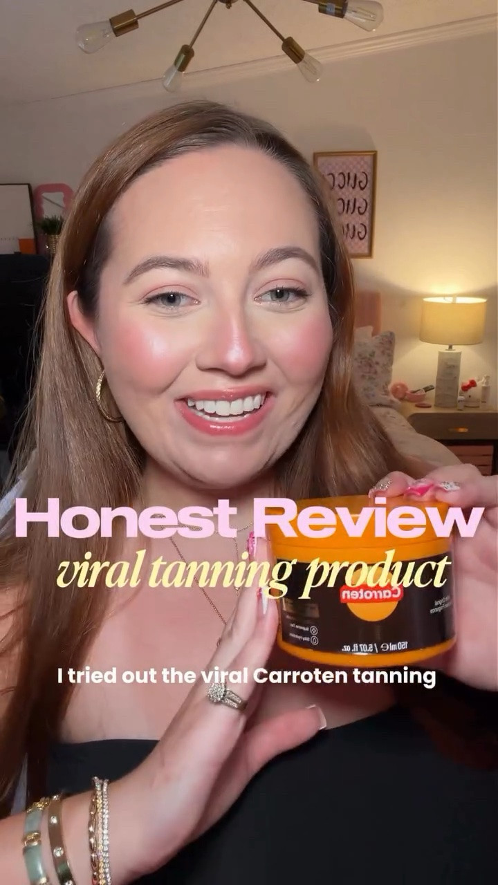 Trying out the viral Carroten tanning gel to see if it’s really as good as everyone says it is 👀☀️👙 #tanning #tanningproducts #summer #bronzer #bodycare
