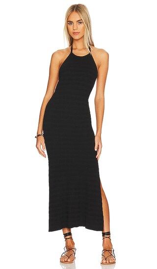 Sunray Knit Maxi Halter Dress in Black | Revolve Clothing (Global)