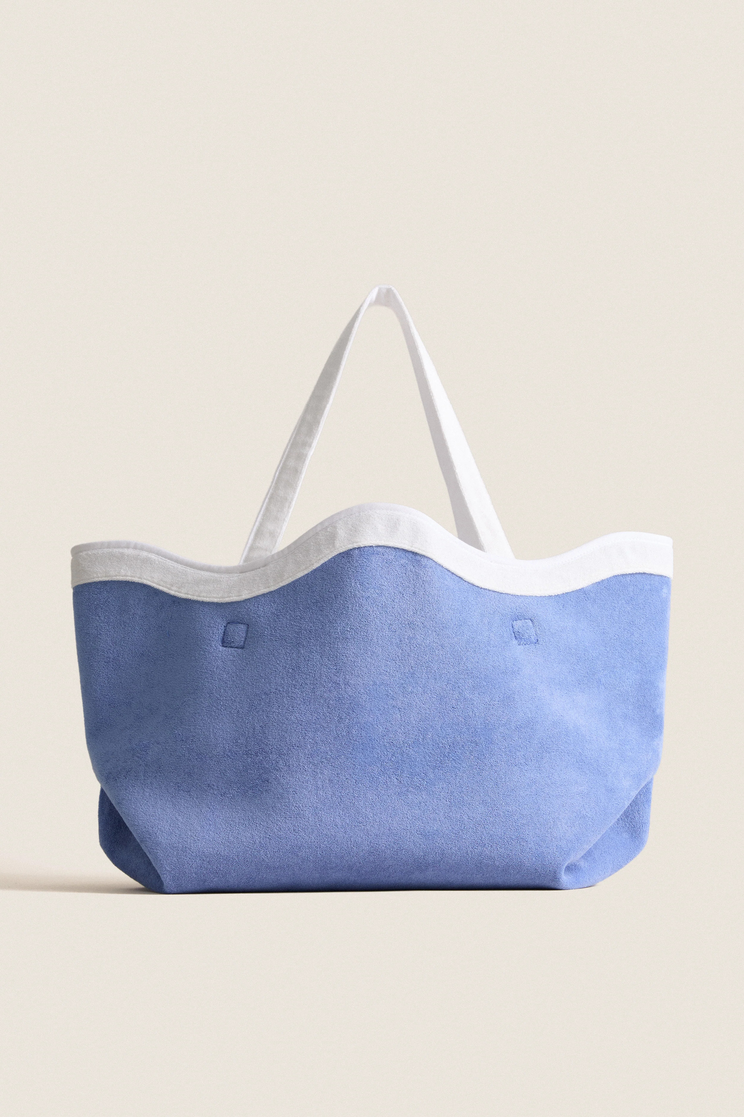Cornflower and White Terrycloth August Tote | Tuckernuck (US)