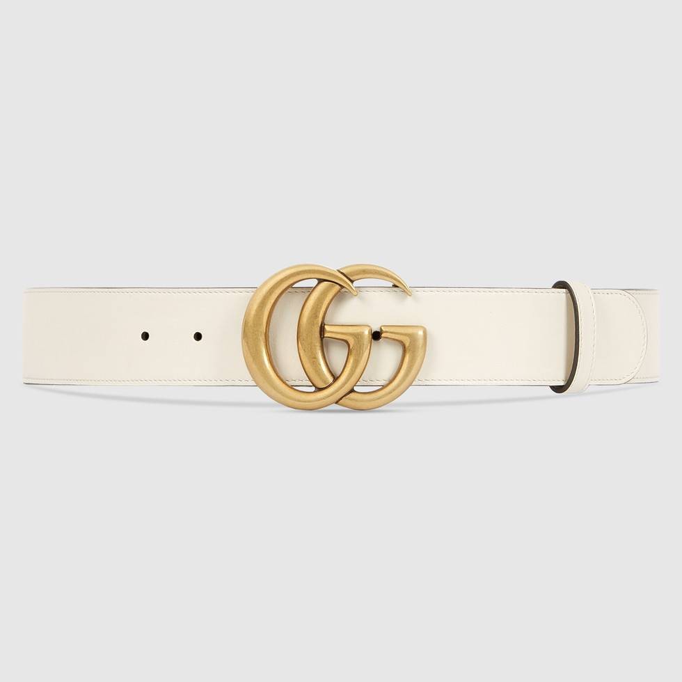 Leather belt with Double G buckle | Gucci (US)