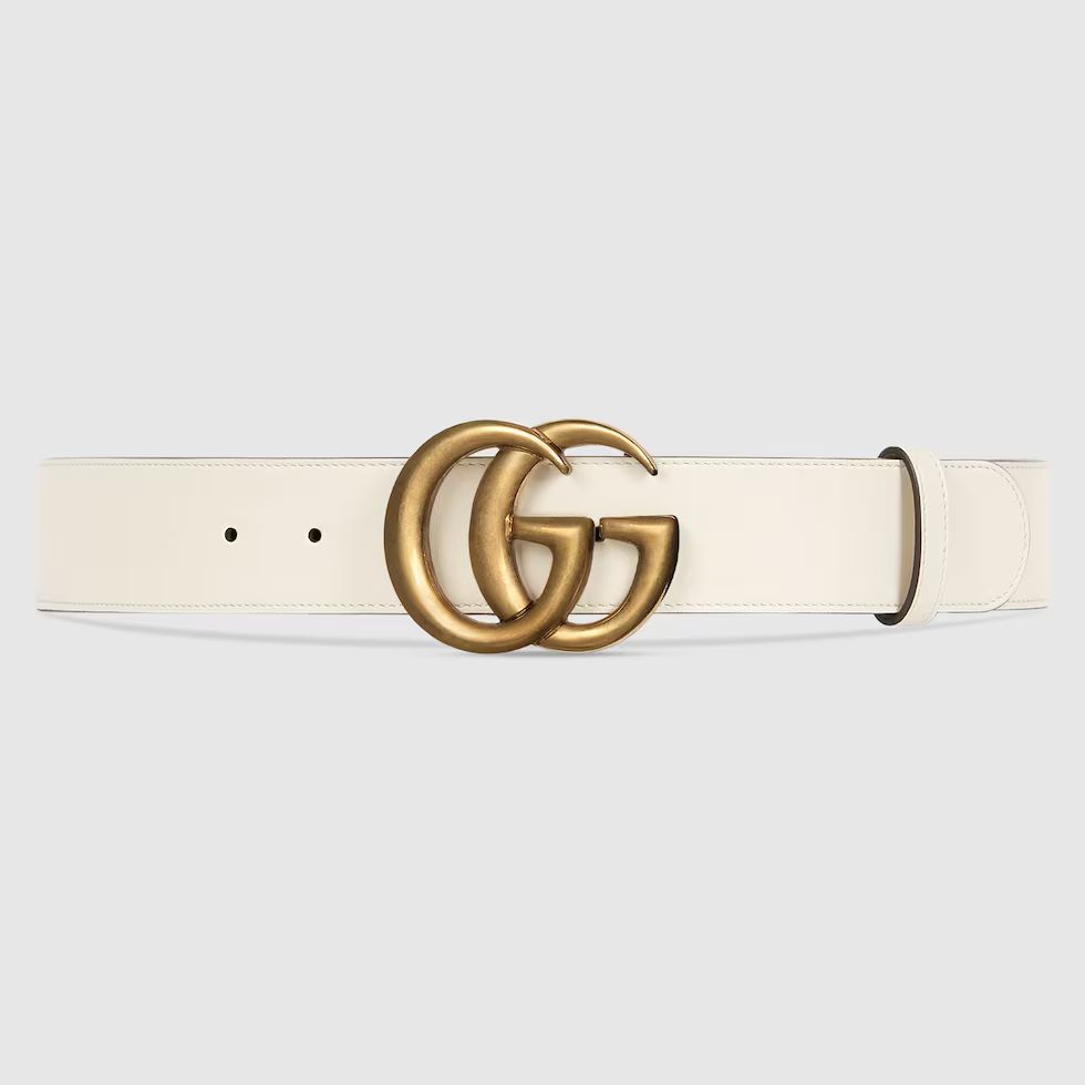 Leather belt with Double G buckle | Gucci (US)