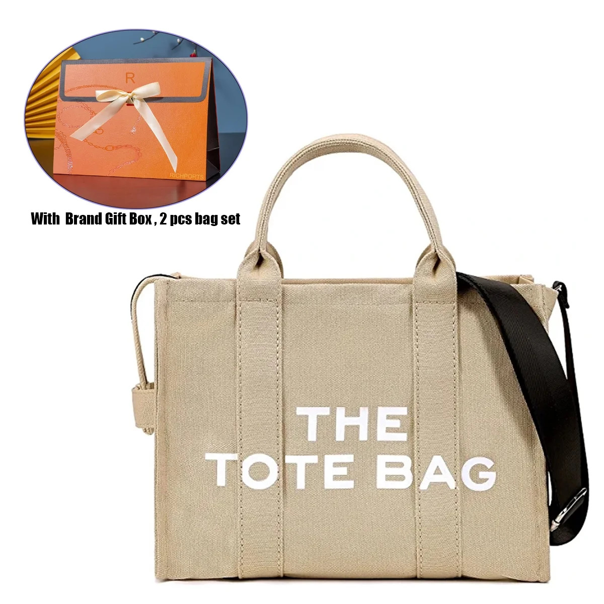 RICHPORTS Canvas Tote Bags for Women Handbag Tote Purse with Zipper Canvas Crossbody Bag for Offi... | Walmart (US)