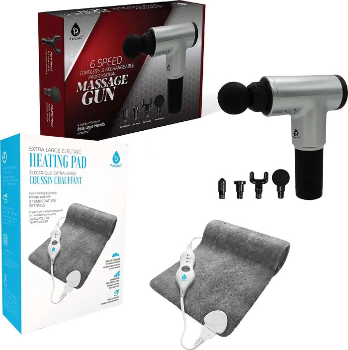 PURSONIC 6 Speed Massage Gun & Electric Heating Pad | Nordstrom | Nordstrom