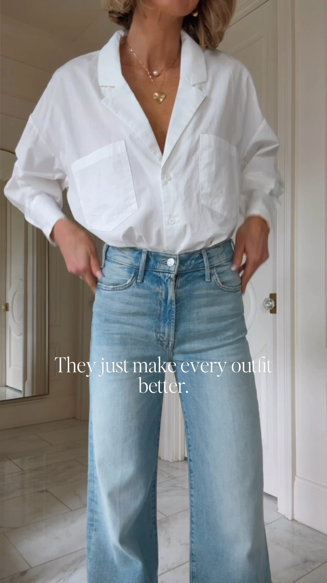 These heans that are flattering in everyone. I'm 5'7 wearing size 25 fits tts 