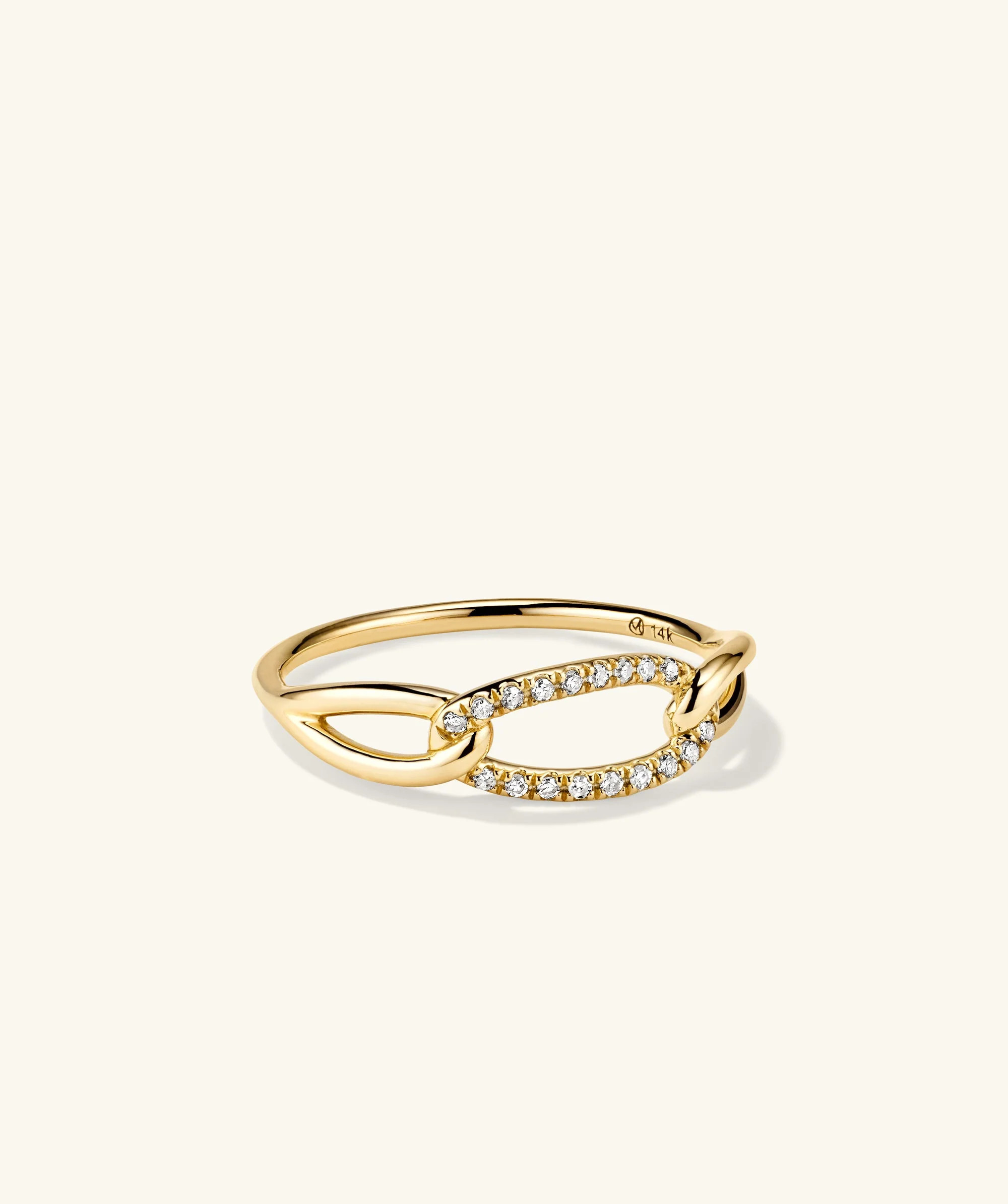 Pavé Diamond Oversized Curb Ring | Mejuri Fine Crew