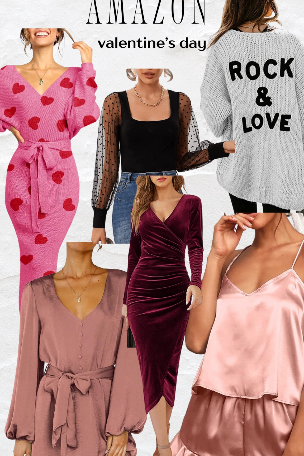 Valentine’s Day outfit inspo and options. Stay in, going out, casual or fancy.

#Amazon dresses


#LTKunder50 #LTKSeasonal #LTKstyletip