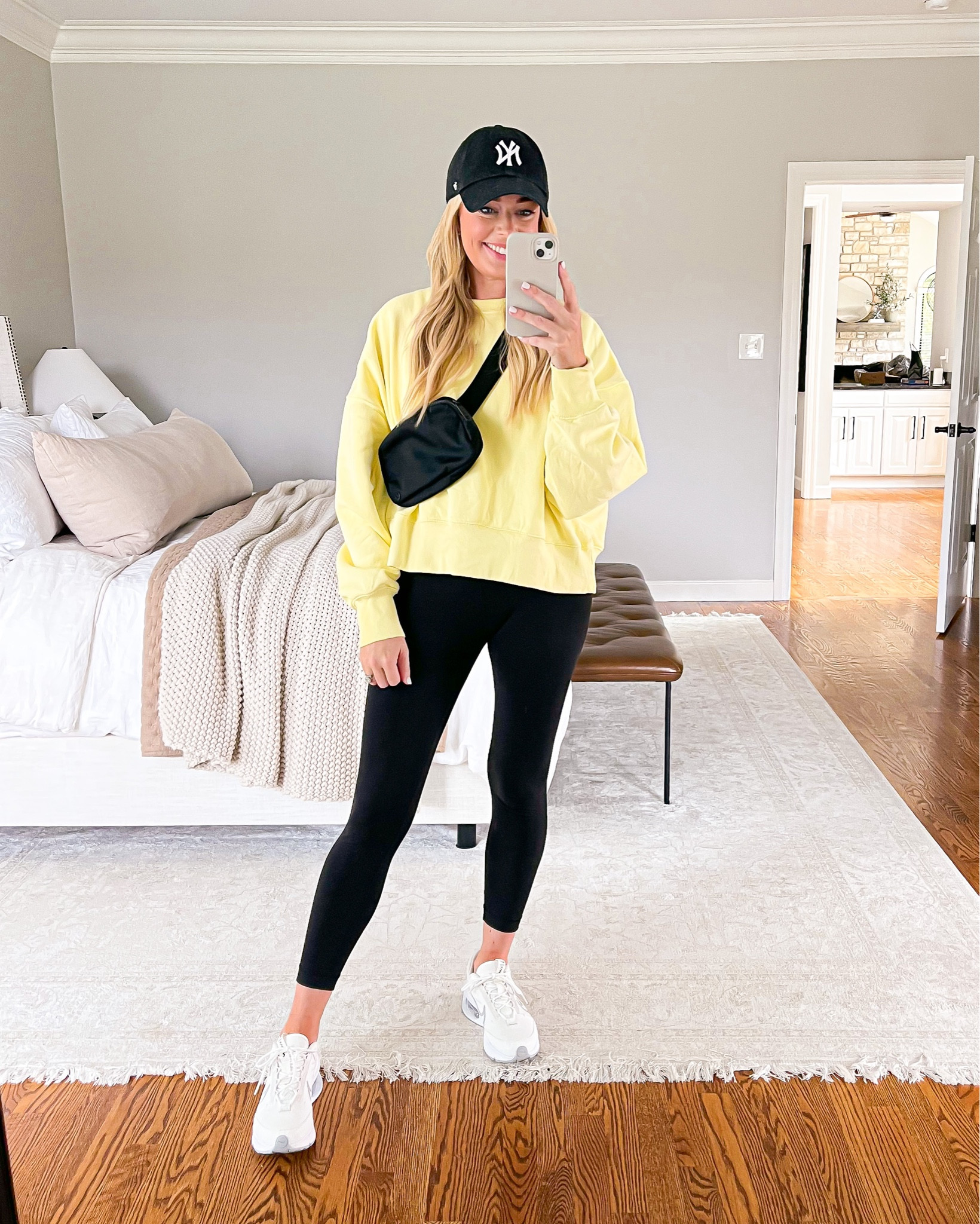 Wearing a small in sweatshirt & leggings 

Casual outfit, spring outfit, sweatshirt, leggings, Nike shoes, white sneakers, sneakers, comfy outfit, travel outfit 

#LTKstyletip #LTKSeasonal #LTKFind