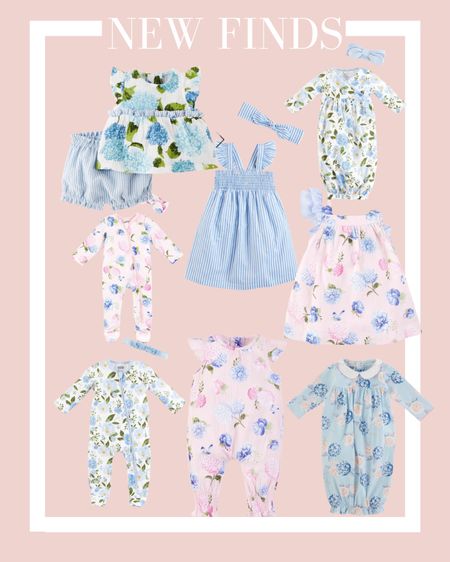 Baby girl. Baby girl outfits. Sleepers. Pajamas. Hydrangea. Coastal grandmother. Grand millennial style

#LTKunder50 #LTKunder100 #LTKbaby