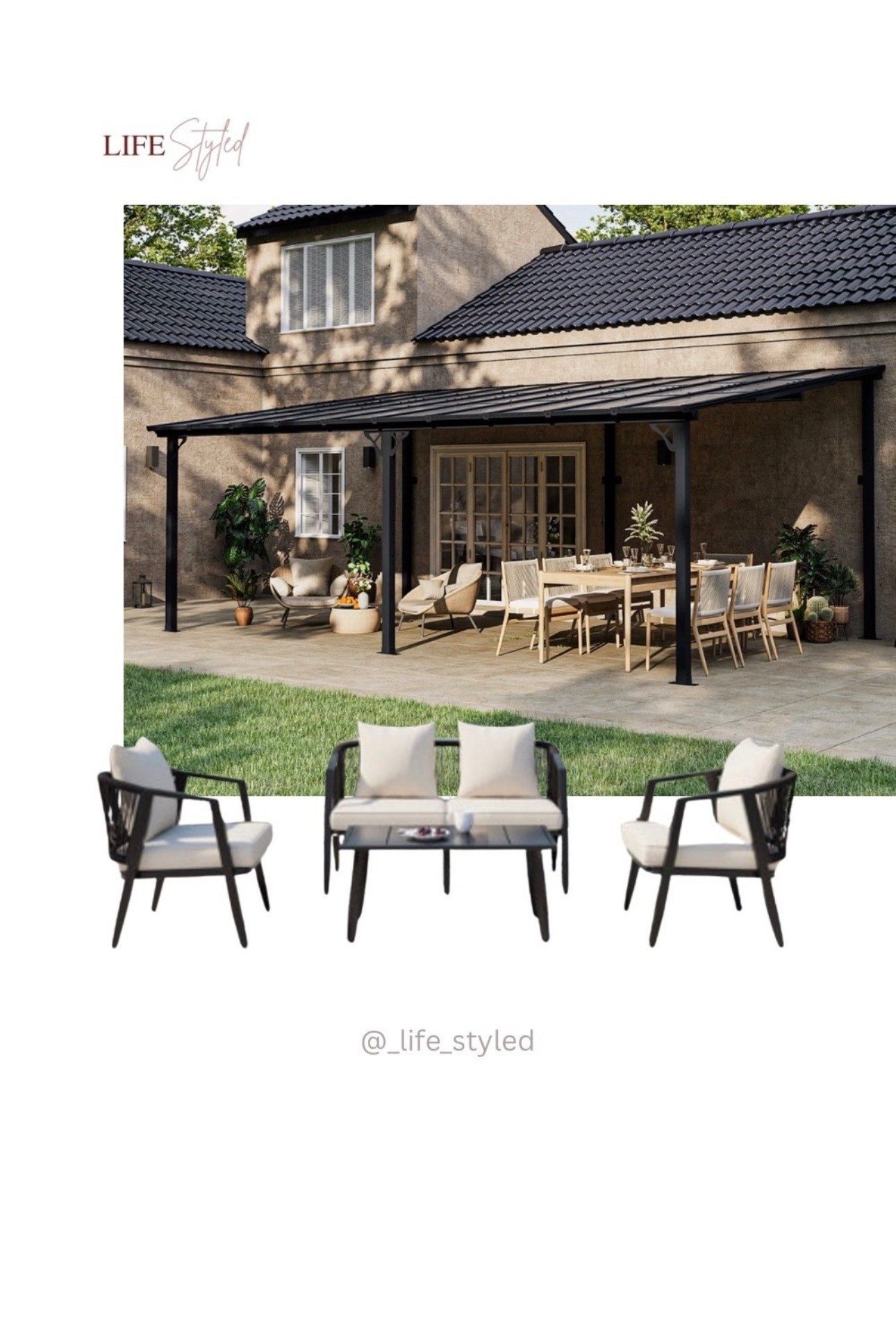 Dream patio combo 💖 Pergola plus cozy seating = backyard goals! Linking everything in this setup.

#LTKSeasonal #LTKHome

#LTKSaleAlert