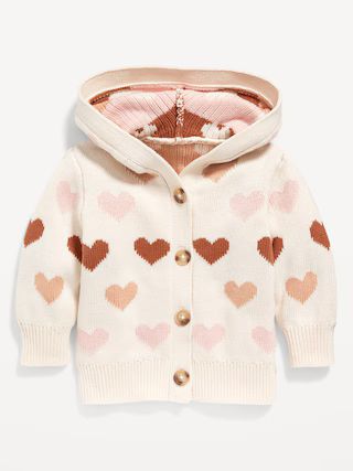 Unisex Hooded Button-Front Cardigan Sweater for Baby | Old Navy (US)