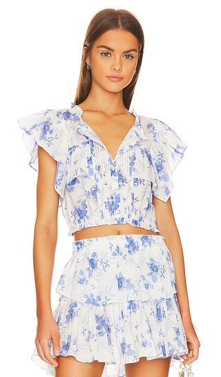 Nora Top in Strong Current | Revolve Clothing (Global)