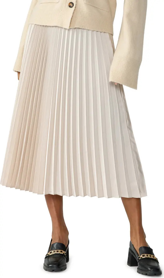 Sanctuary Everyday Pleated Satin Midi Skirt | Nordstrom | Nordstrom