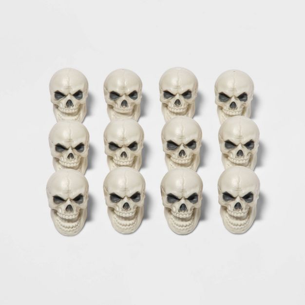 12ct Mini Skulls Bag Halloween Decorative Scene Prop - Hyde &#38; EEK! Boutique&#8482; | Target