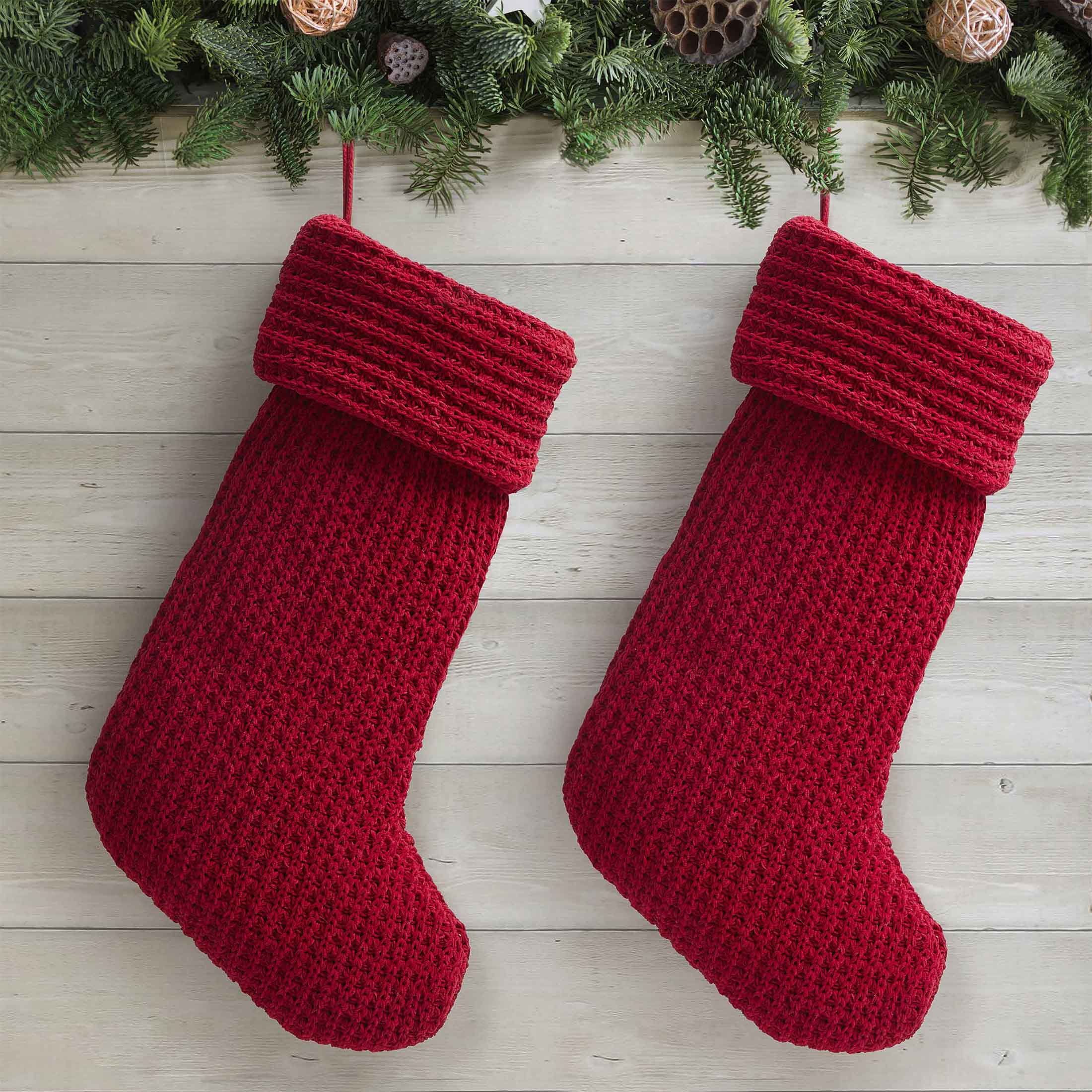 My Texas House Alexa Red Chenille Waffle Christmas Stockings, 20" x 10" (2 Count) | Walmart (US)