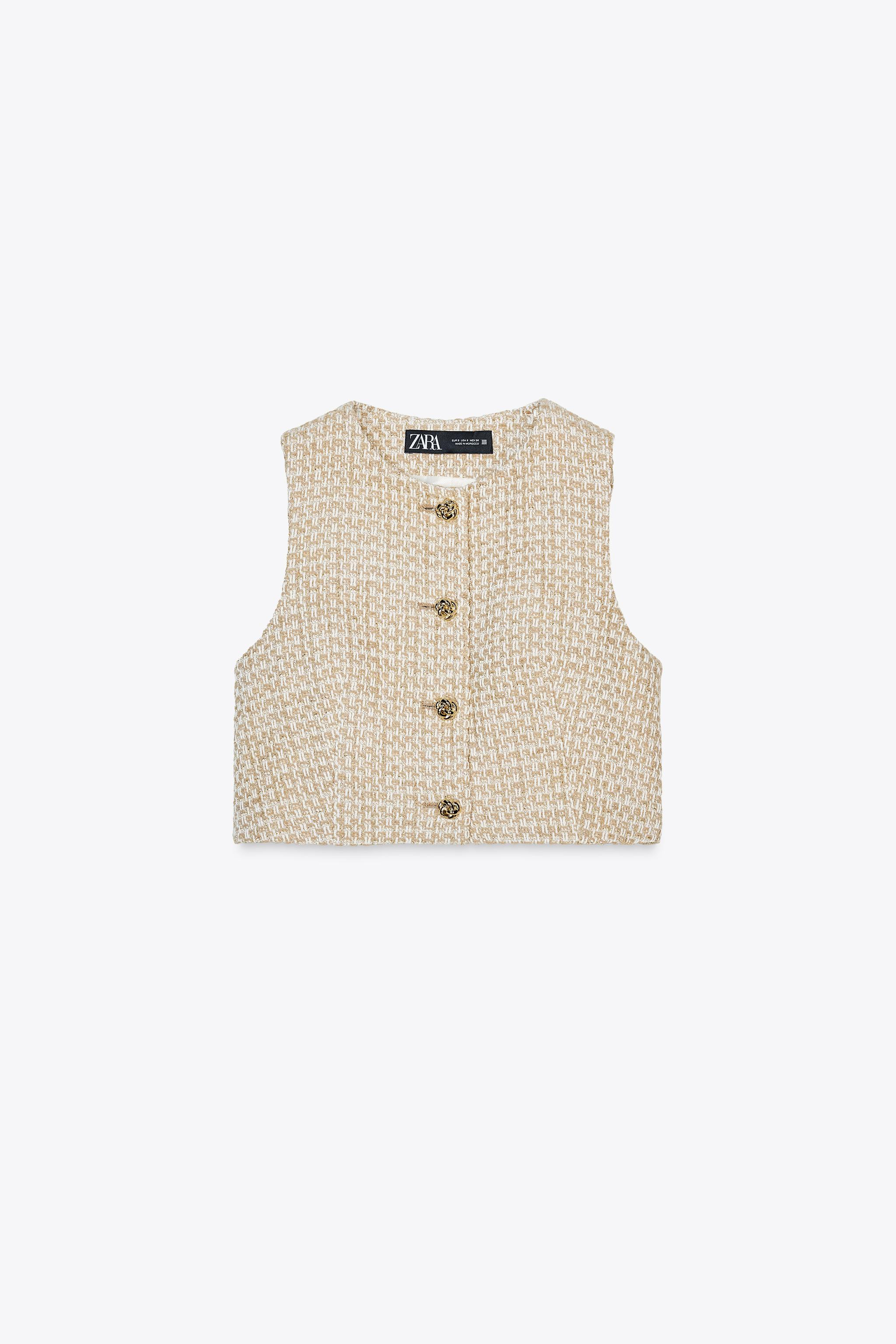 SHORT TEXTURED WAISTCOAT | Zara US