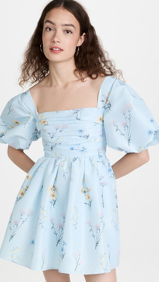 Blue Floral Mini Dress | Shopbop