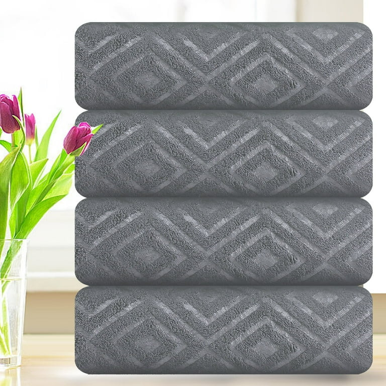 Smuge 4 Pack Oversized Bath Towel Set, Dark Grey 600 GSM Ultra Soft Extra Large Bath Sheet Towels... | Walmart (US)