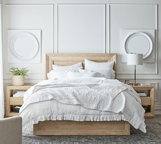 Belgian Flax Linen Fringe Ruffle Sham | Pottery Barn (US)