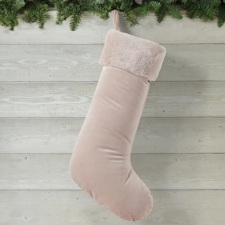 My Texas House Tarralin Blush Christmas Stocking, 20" x 10" | Walmart (US)