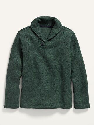 Sweater-Knit Shawl-Collar Sweatshirt For Boys | Old Navy (US)