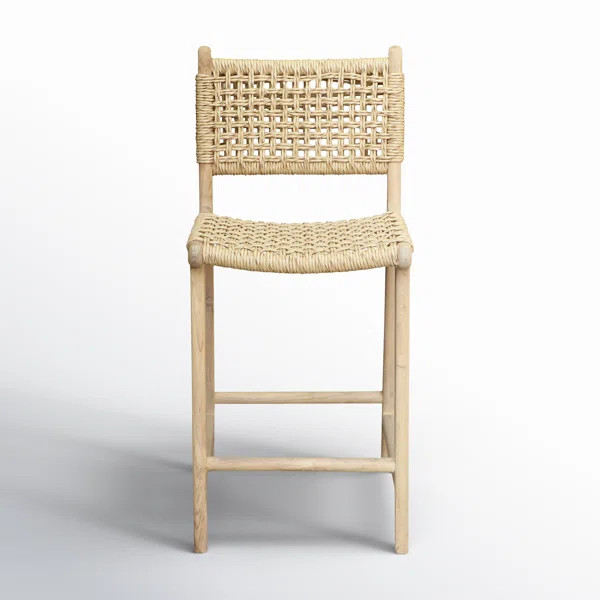 Yvaine Franc 25" Teak Patio Bar Stool | Wayfair North America