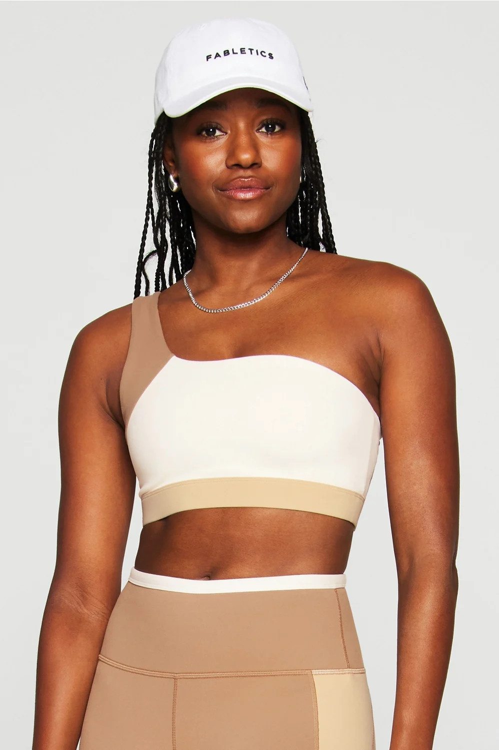 Color-Blocked Asymmetrical Low Impact Bra | Fabletics